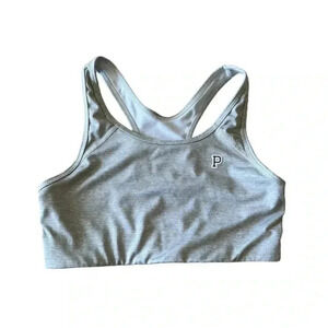 PINK Victoria's Secret Ultimate Racerback Sports Bra  Yoga Grey Women’s SZ M